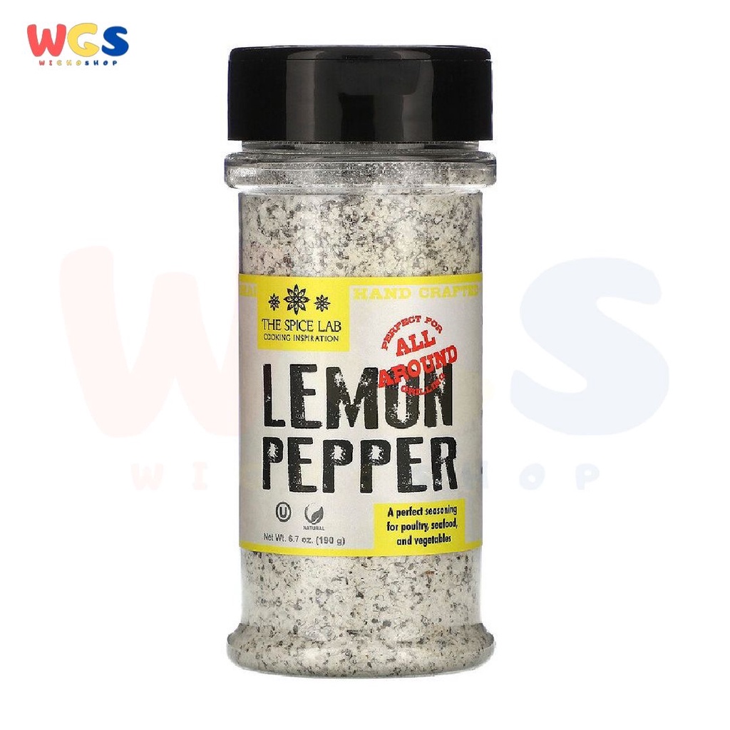 The Spice Lab Lemon Pepper Salt All Natural Seasoning 6.7oz 190g