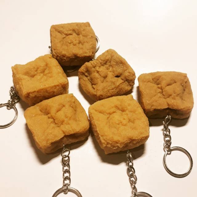 Bisa cod Souvenir pernikahan gantungan kunci unik dan lucu tahu sumedang termurah dan terlaris-1