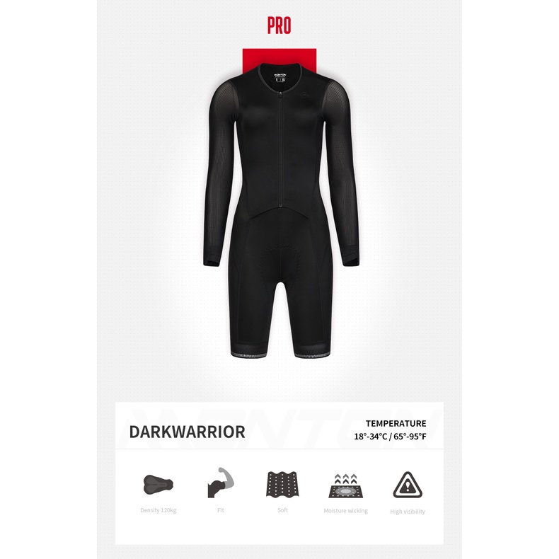 Monton Skinsuit Womens Pro Darkwarrior Long Sleeve