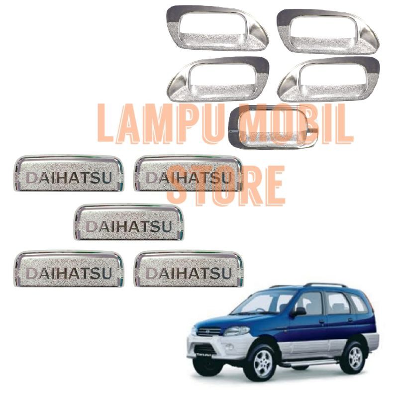 Paket Aksesoris Door Handle Cover Handel Pintu dan Outer Chrome Daihatsu Taruna