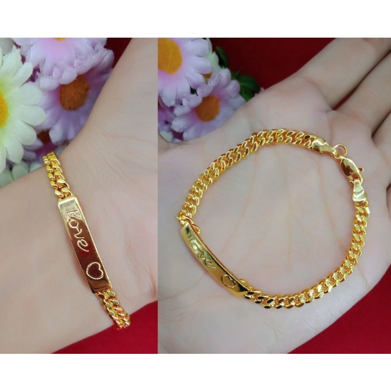 gelang rantai emas muda kadar 35% gelang tangan wanita dewasa perhiasan emas muda