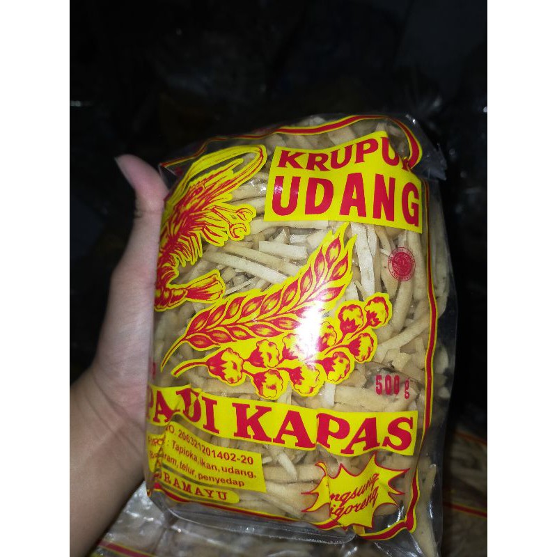 

Kerupuk Udang Stick Padi Kapas Kemasan 500 Gram