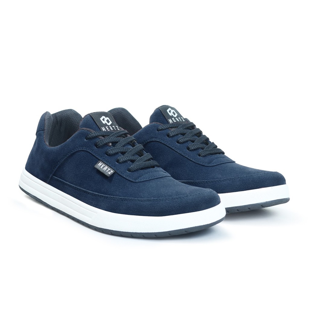 Sepatu Sneakers Pria H 3278 Brand Hertz Sepatu Kets Sekolah Kuliah Kerja Navy Murah Berkualitas