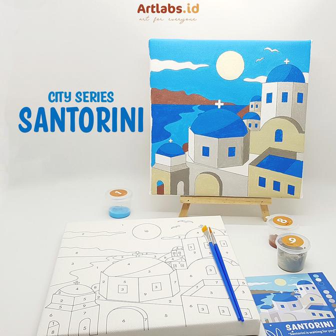 

Santorini - Paint By Number 10 Color[City Series]|Painting Kit