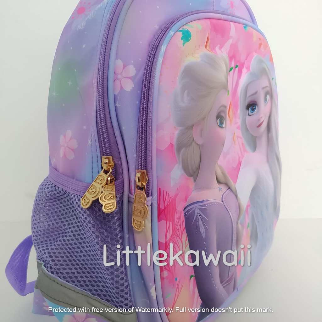 LK/Tas Ransel Sekolah Anak Emboss Hardcase Unicorn Frozen Superhero Avengers M PAUD TK SD Import