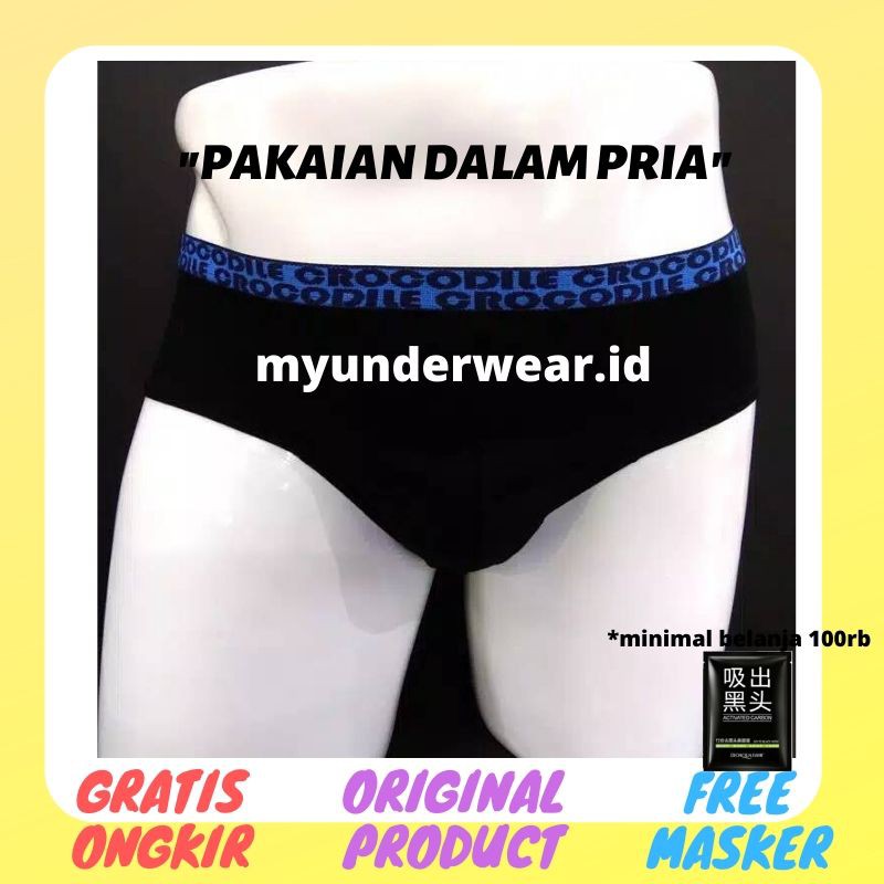 Crocodile Celana Dalam Pria CR 521-233 Isi-3-Best Seller