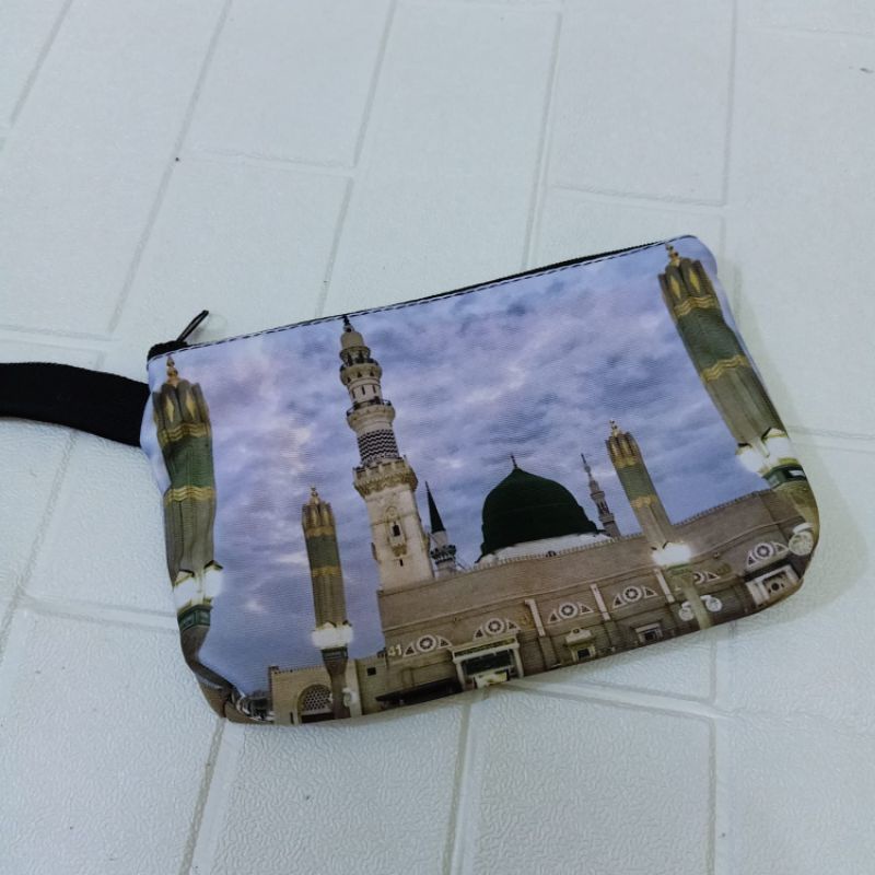 Pouch Printing Ka'bah Madinah / Dompet Wanita  by Zellshop