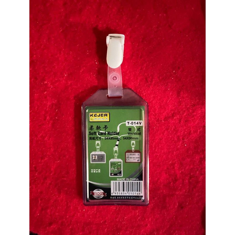 

Id card name tag holder kejea single card plus jepit penjepit kerang putih