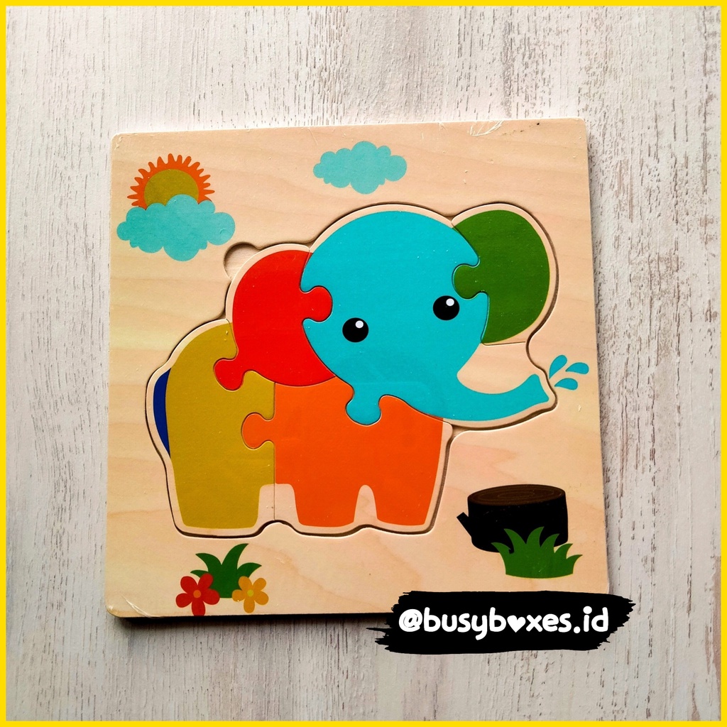 [busyboxes.id] puzzle gajah mainan edukasi