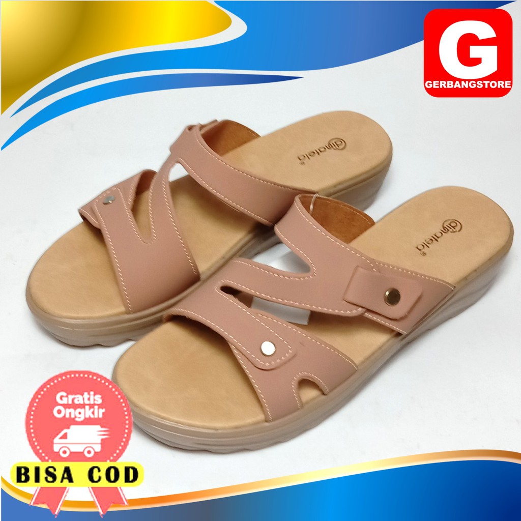 Sandal wanita wedges hak 4,5 cm [ zahra ]