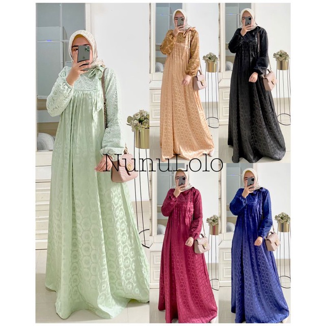 (COD) New Fazza Brokat Dress by NunuLolo