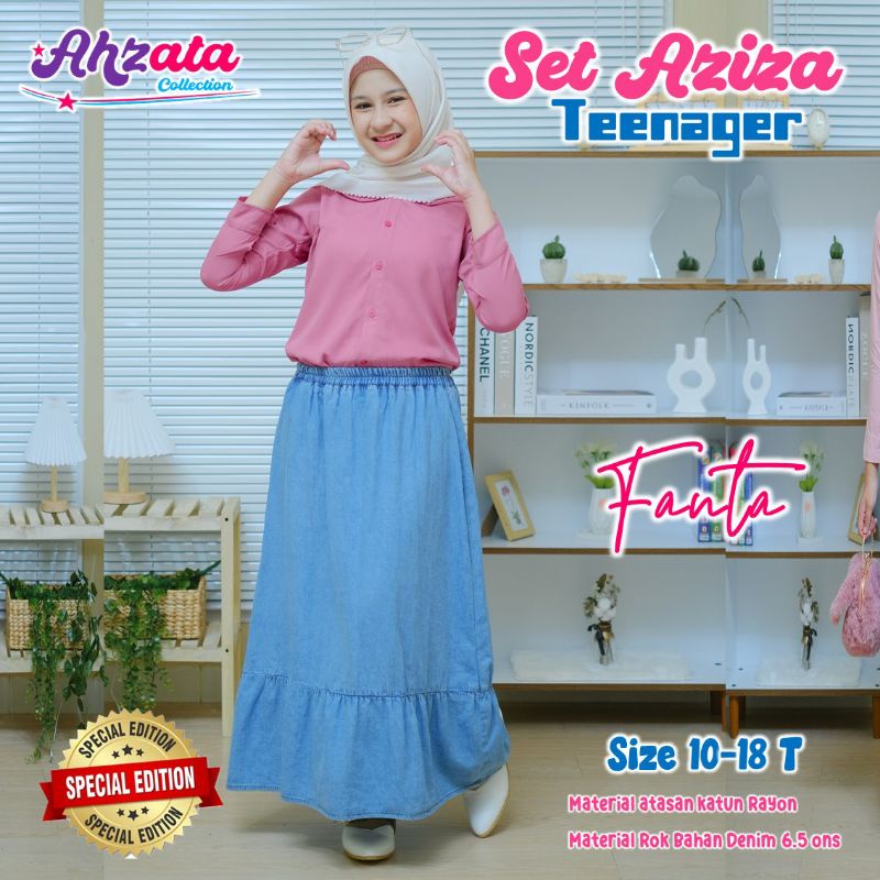 Setelan Rok Jeans Ahzata