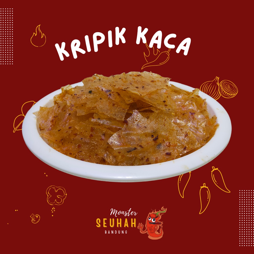 

KRIPCA (KRIPIK KACA) PEDAS DAUN JERUK 80 GRAM Cemilan Viral Bandung