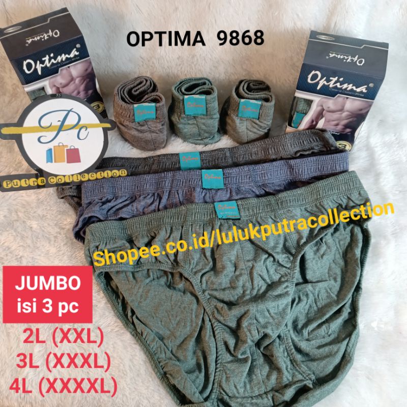 [COD] Ready  CD OPTIMA JUMBO ISI 3 PC/CD OPTIMA 9868/CELANA DALAM JUMBO/CD OPTIMA JUMBO/CELANA DALAM