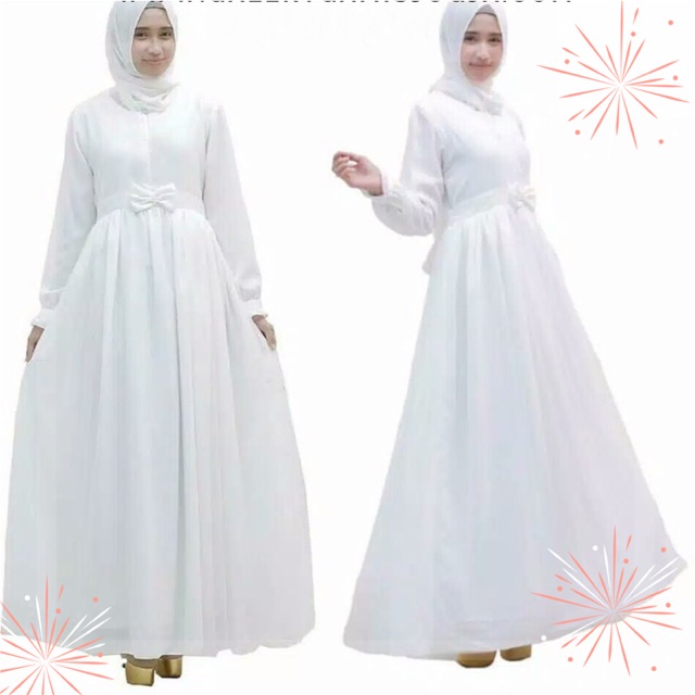 Gamis putih katun