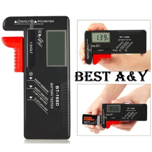 Battery Tester 9V 1.5V BT-168D 113X64X30mm Digital Cek Tes Batu Baterai