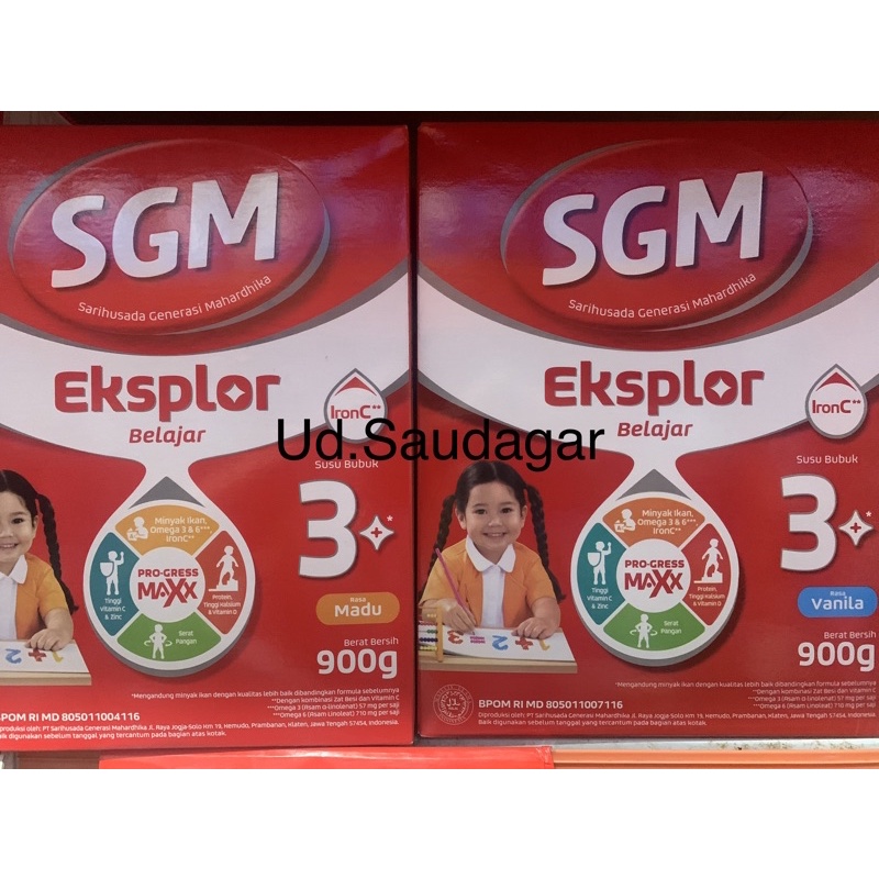 Susu SGM Eksplor 3 Plus Madu Vanila 900gr