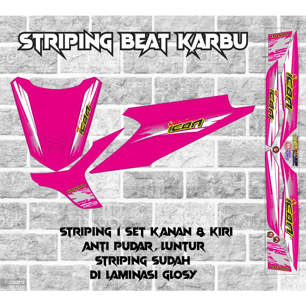 STRIPING STICKER VARIASI BEAT KARBU ICON SPOT