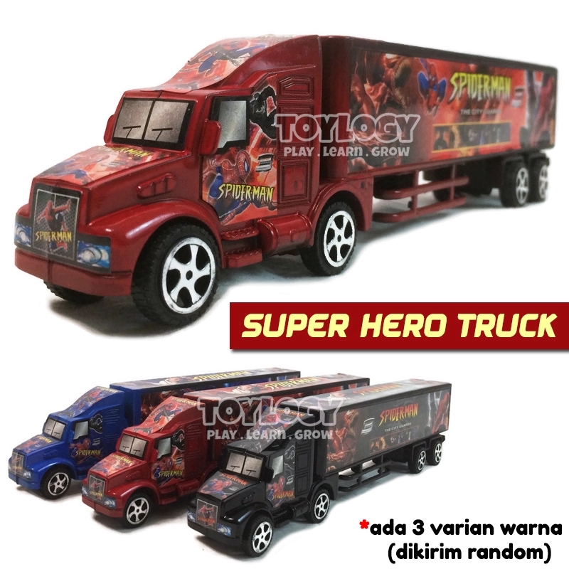  Mainan  Anak  Laki  Laki  Mobil  Truk  Superhero Container Truck 