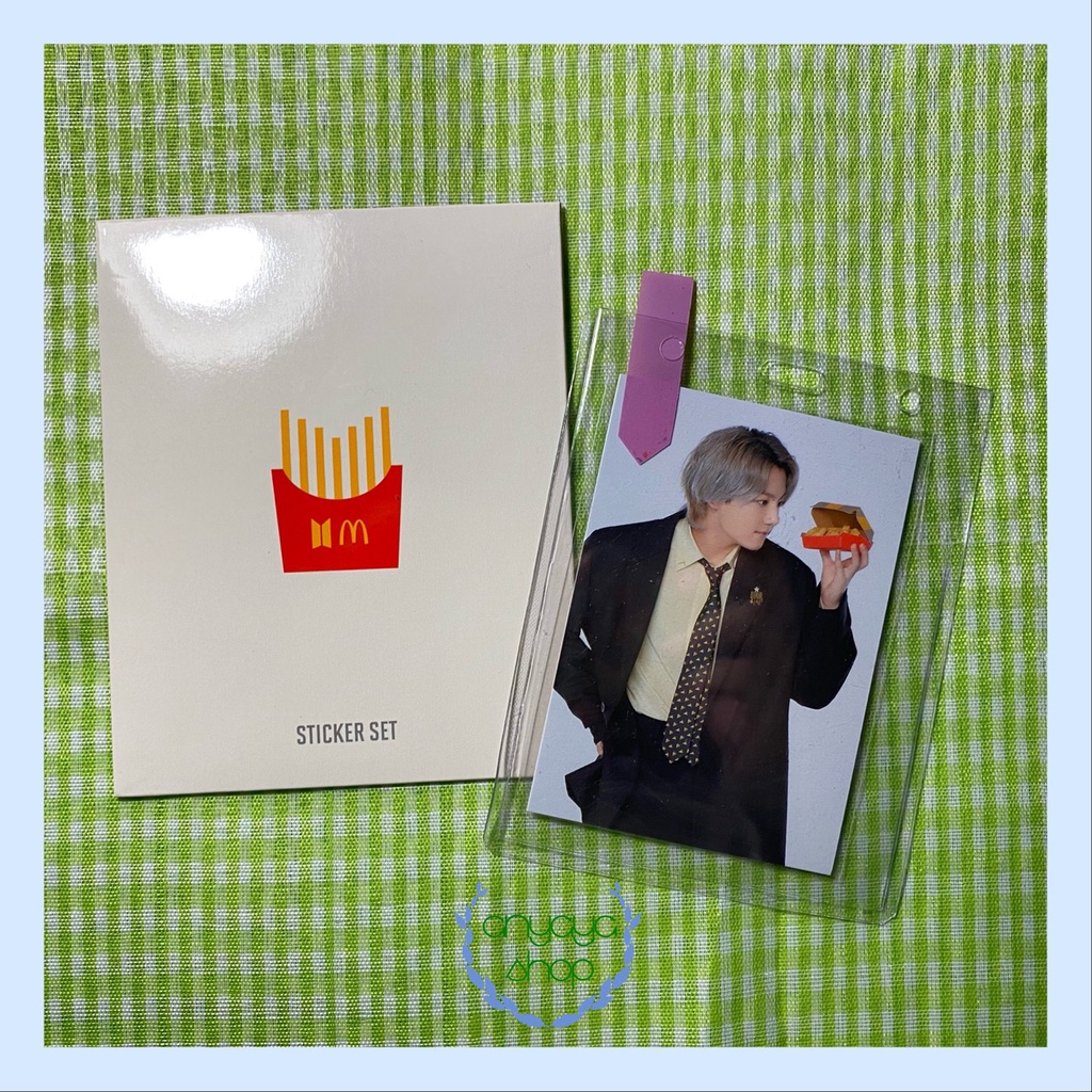 [READY STOCK] BTS MCD JUNGKOOK PC WITH STICKER SET MCDONALDS PHOTO CARD JK
