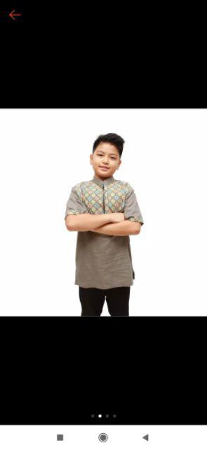 Baju Koko Couple Koko Batik Abu02  Koko Ayah Anak Koko Couplekoko Murah Koko Songket Koko Katun