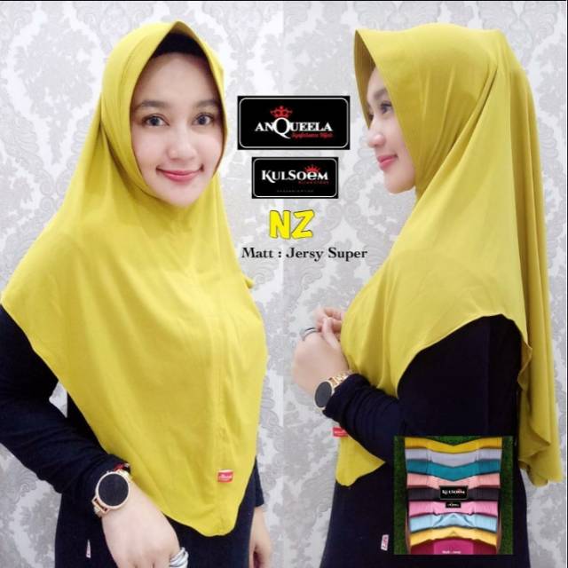 JILBAB INSTAN JERSEY SUPER NZ ORI KULSOEM / ORI ANQUEELA