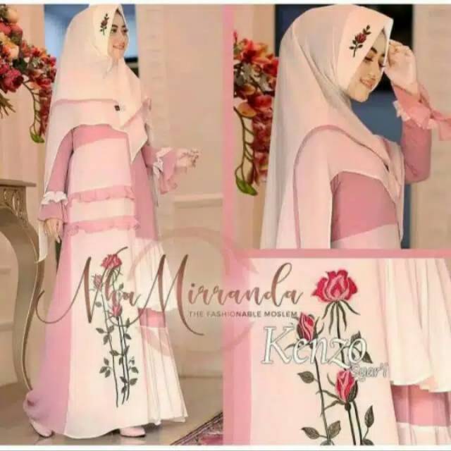 Baju muslim syar'i/ baju muslim wanita/ KENZO SYAR'I free khimar