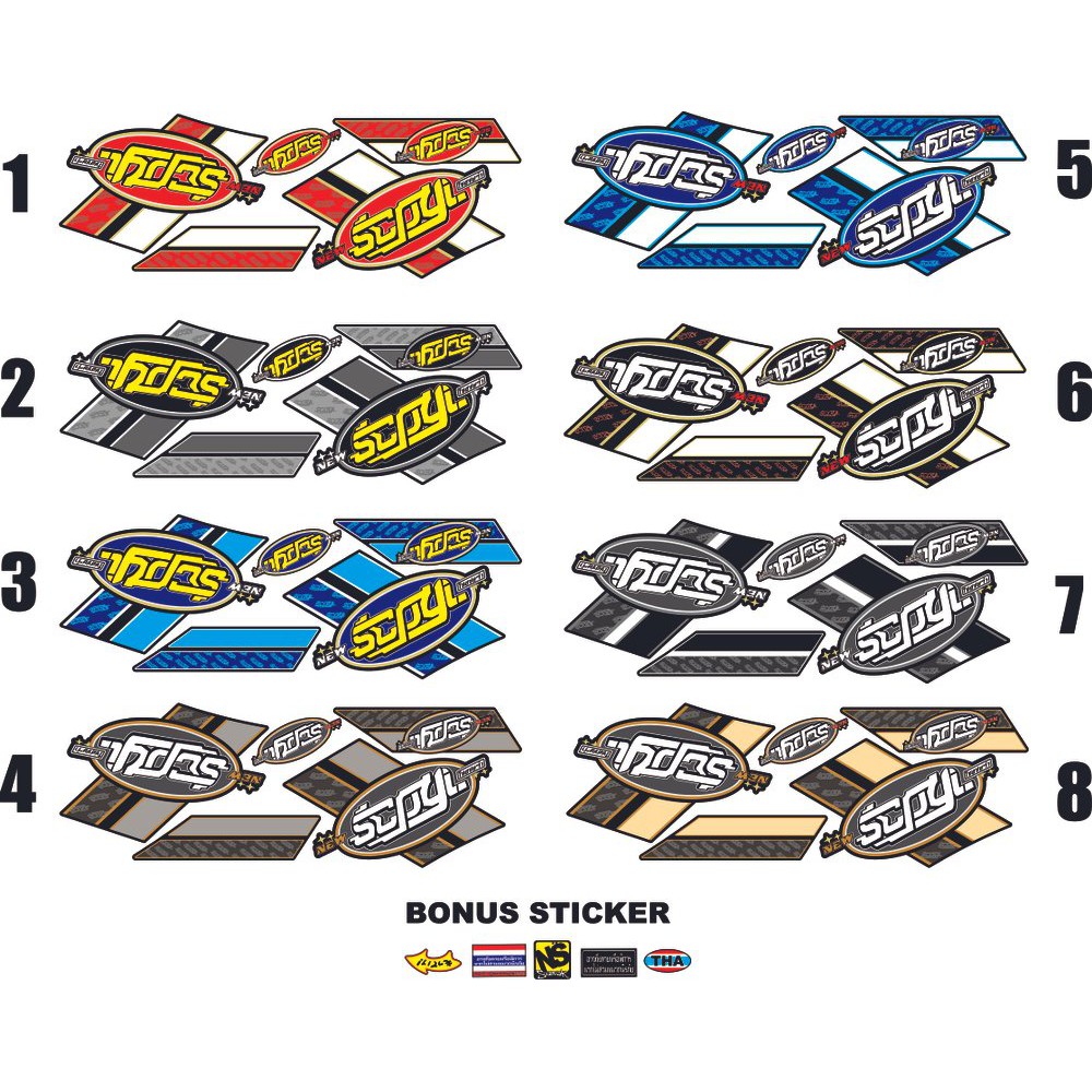 X2 GARIS SCOOPY CLUB THAILAND STRIPING SR07