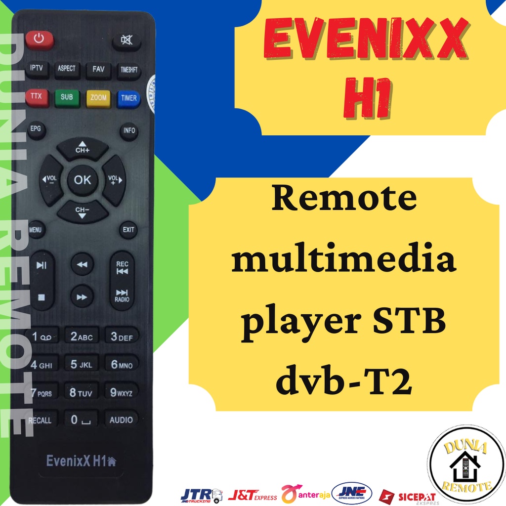 Remot Remote STB Set Top Box Multimedia Player Dvb-T2 Evenix-H1