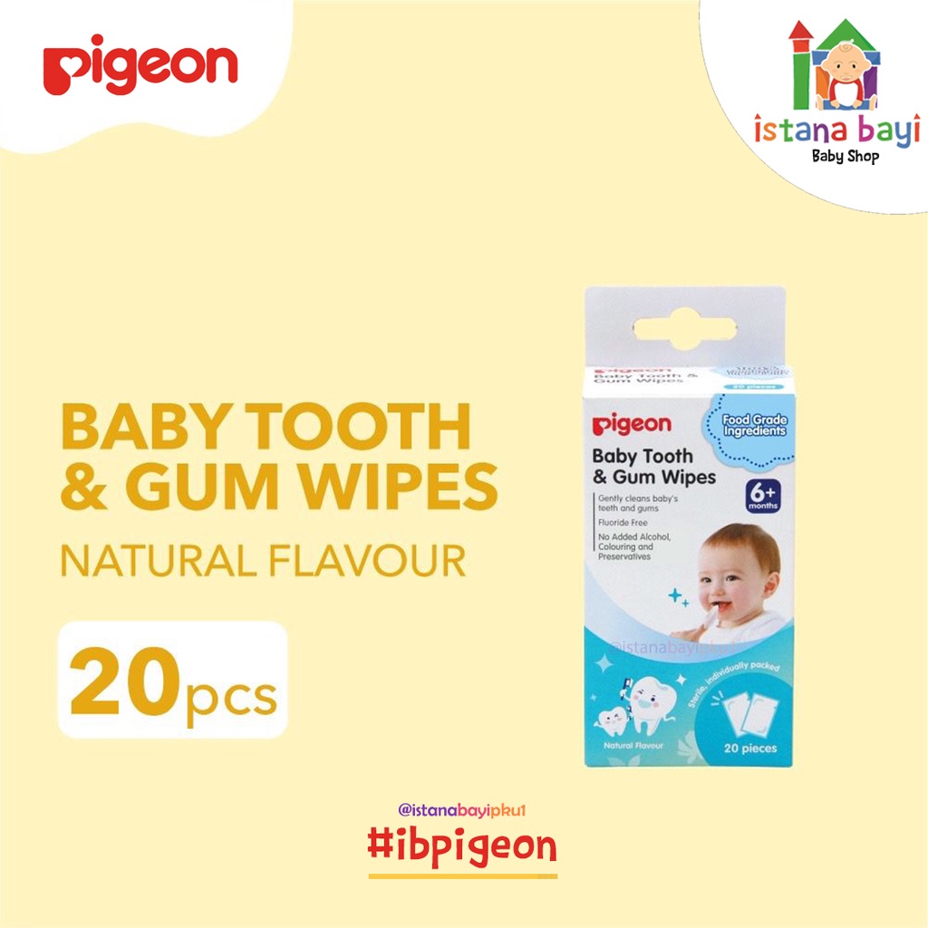 Pigeon Baby Tooth &amp; Gum Wipes 20s - Tisu gigi anak