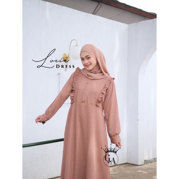 PROMO / NEW... GERAI ALISHA ORI // LUCIA DRESS // MAXI // Gamis / Gamis muslimah // Gamis Itycrepe // Gamis Busui // Gamis basic // Gamis syar'i // Maxy Dress