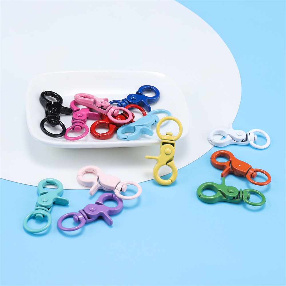 Ready stock Colorful alloy keychain diy key chain fashion accessories jewellery（5pcs/pack 44x21mm）