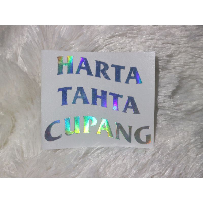 (MINIMAL 8) STICKER HOLOGRAM HARTA TAHTA