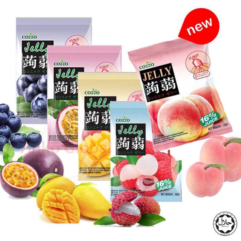 Cozzo Zero Fat Jelly Pouch 160g 蒟蒻 Cemilan Jelly