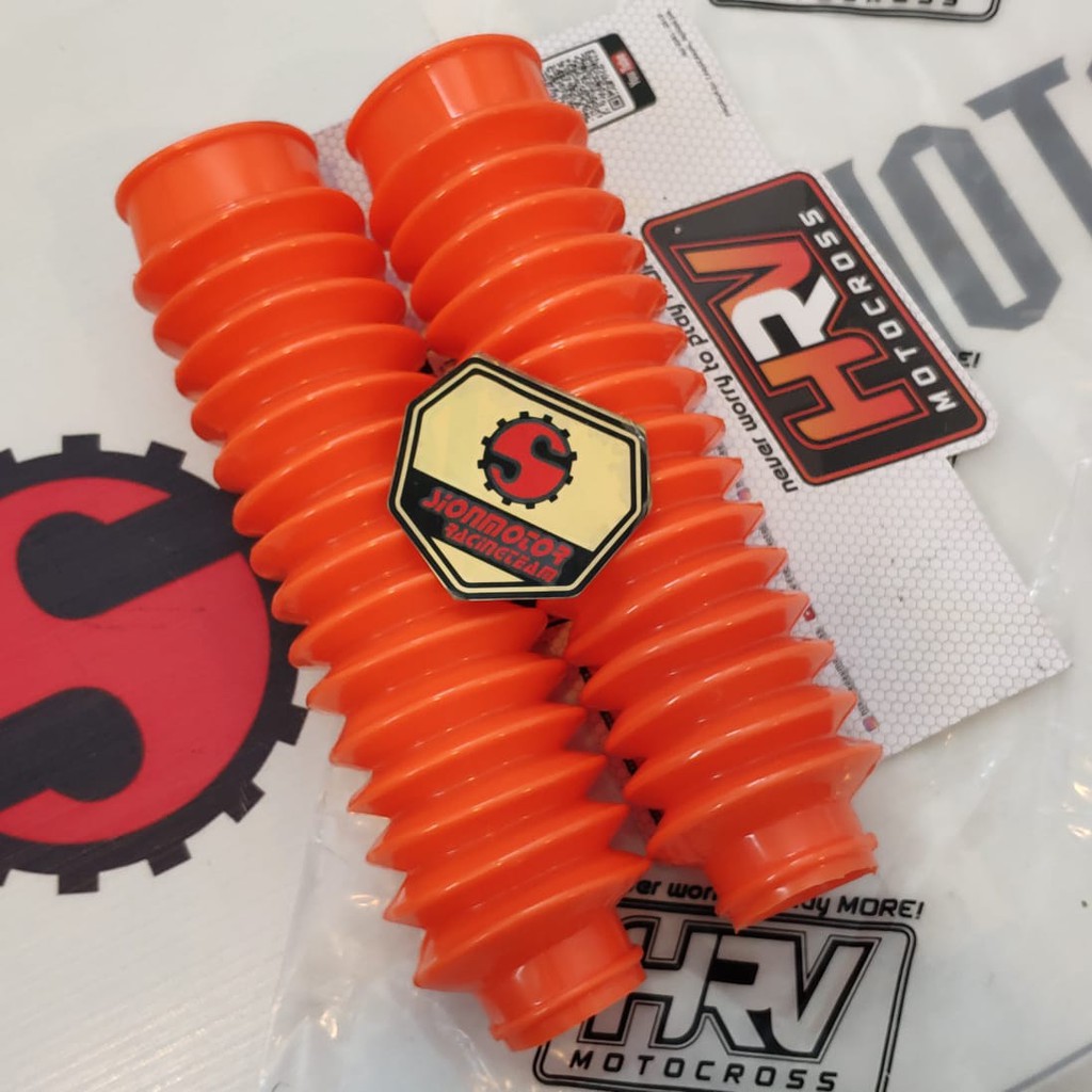 Karet Shock Shockbreaker Depan Trail Motocross HRV Orange