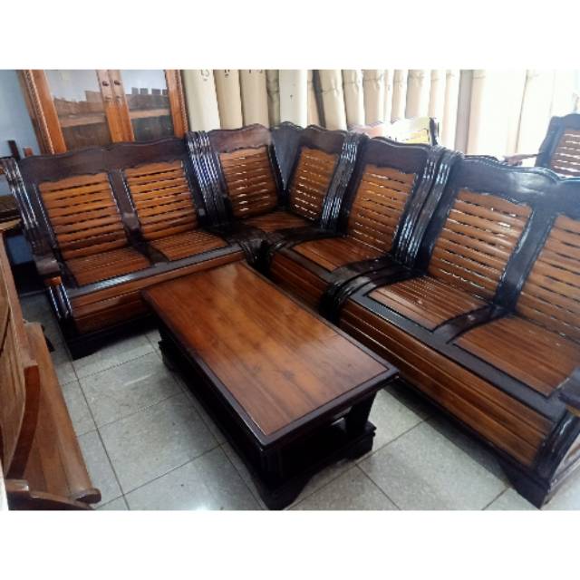 Kursi sudut tamu tulang jati. Kursi sudut jumbo