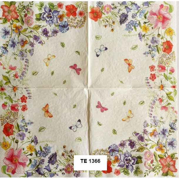 Tisu Napkin Kerajinan  Decoupage  Eropah  33X33 CM TE 1366 TTS