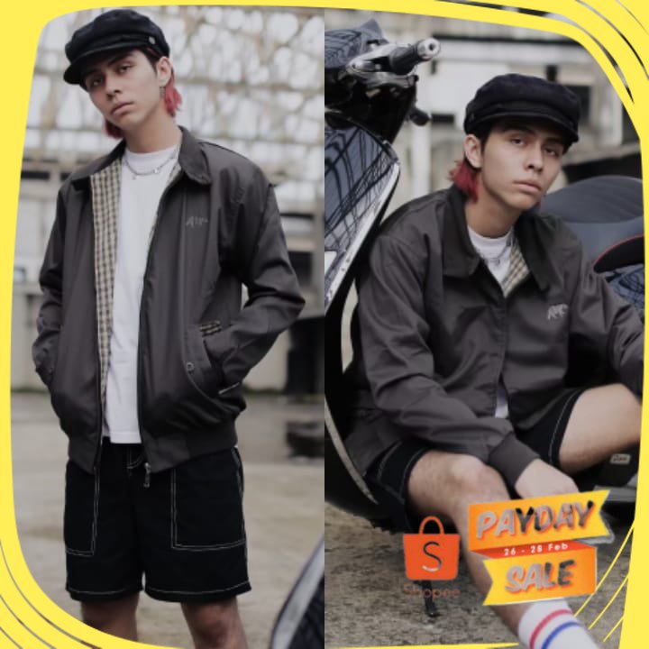 Murah Hiphop Casual santai hangat adem hip hop / Jaket Pria Jaket Harrington Original Wolv Jaket  Ae