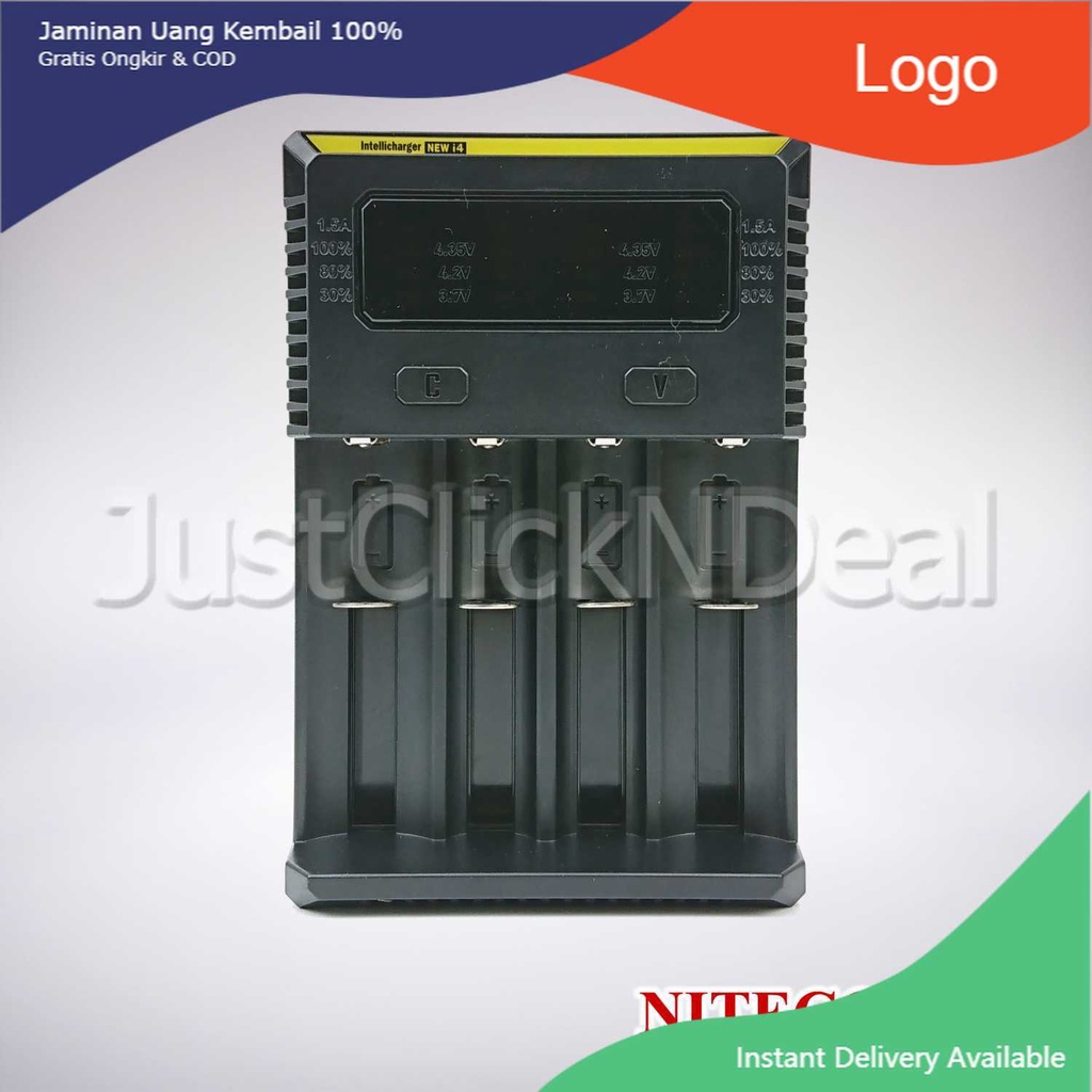 Charger Baterai AA AAA 18650 Nitecore I4 Authentic