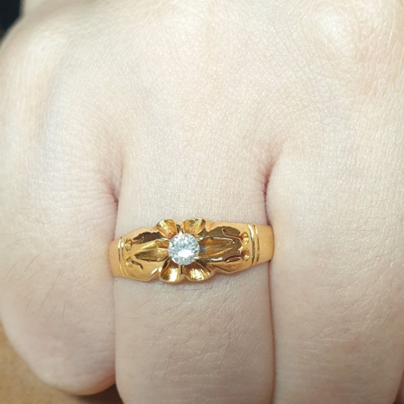 cincin emas mata 1 berlian