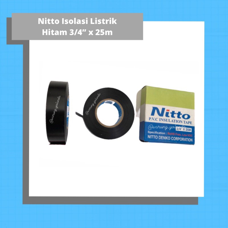 

Nitto Isolasi Listrik Hitam 3/4” x 25m