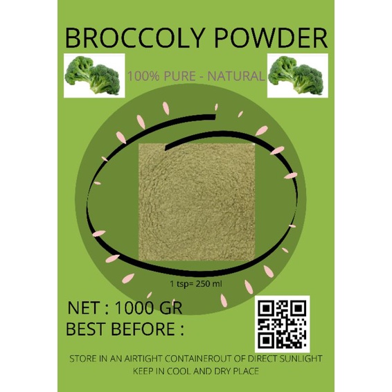 

BROCCOLI POWDER PURE 1000 GR