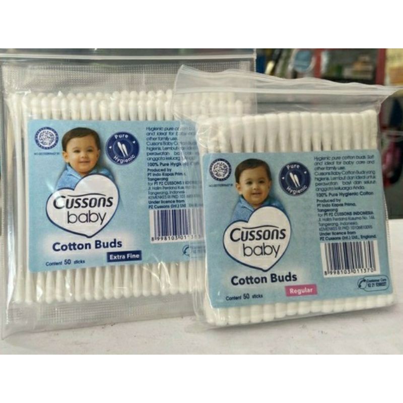 Cotton bud cussons baby 100 sticks extra fine reguler korek telinga kuping pembersih bayi coton buds