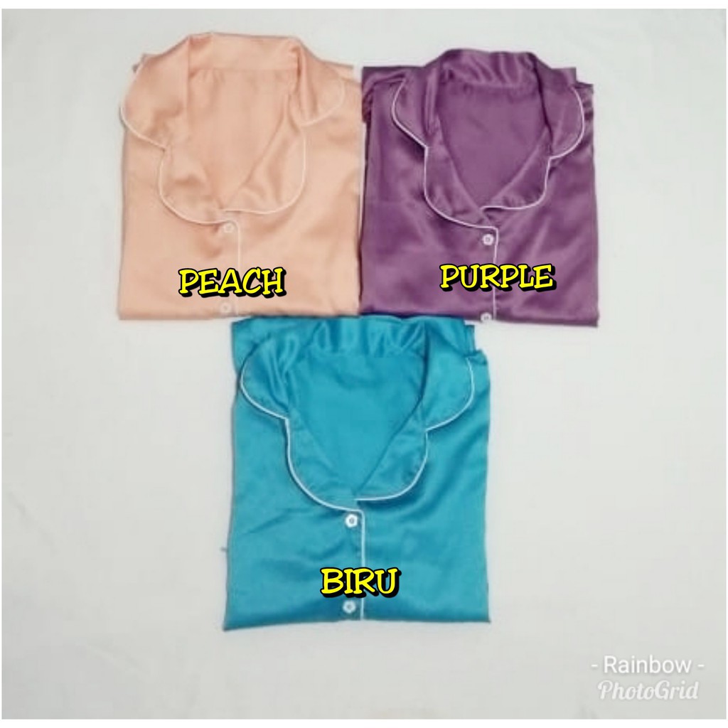 Piyama dewasa PP XL celana panjang baju panjang, FIT TO XL, SATIN PP005