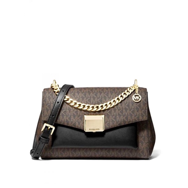 Michael Kors Lita Medium Signature Brown Black