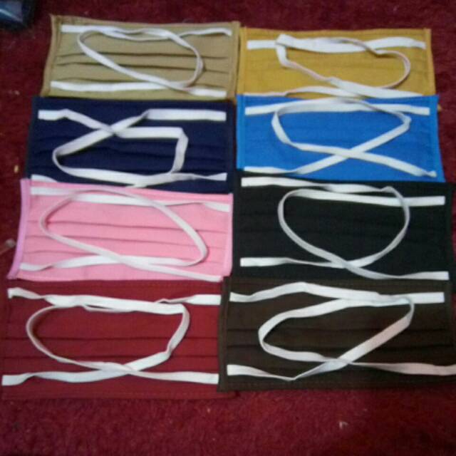 Masker kain karet hijab(12 pcs)