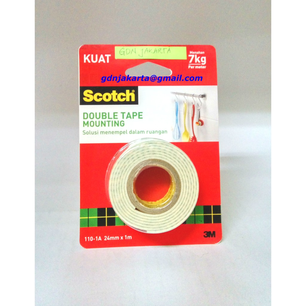 

Terbaru 3M Scotch Mounting Double Tape 110 1A Size 24mmx1m Original