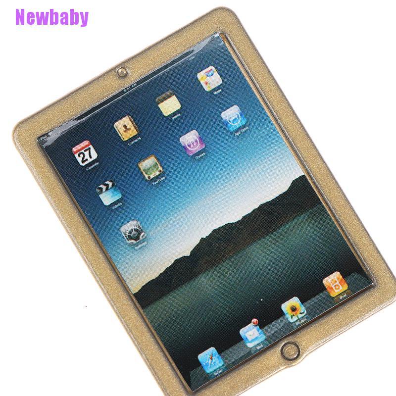 (Newbaby) Miniatur Tablet PC Skala 1: 12 Untuk Aksesoris Rumah Boneka