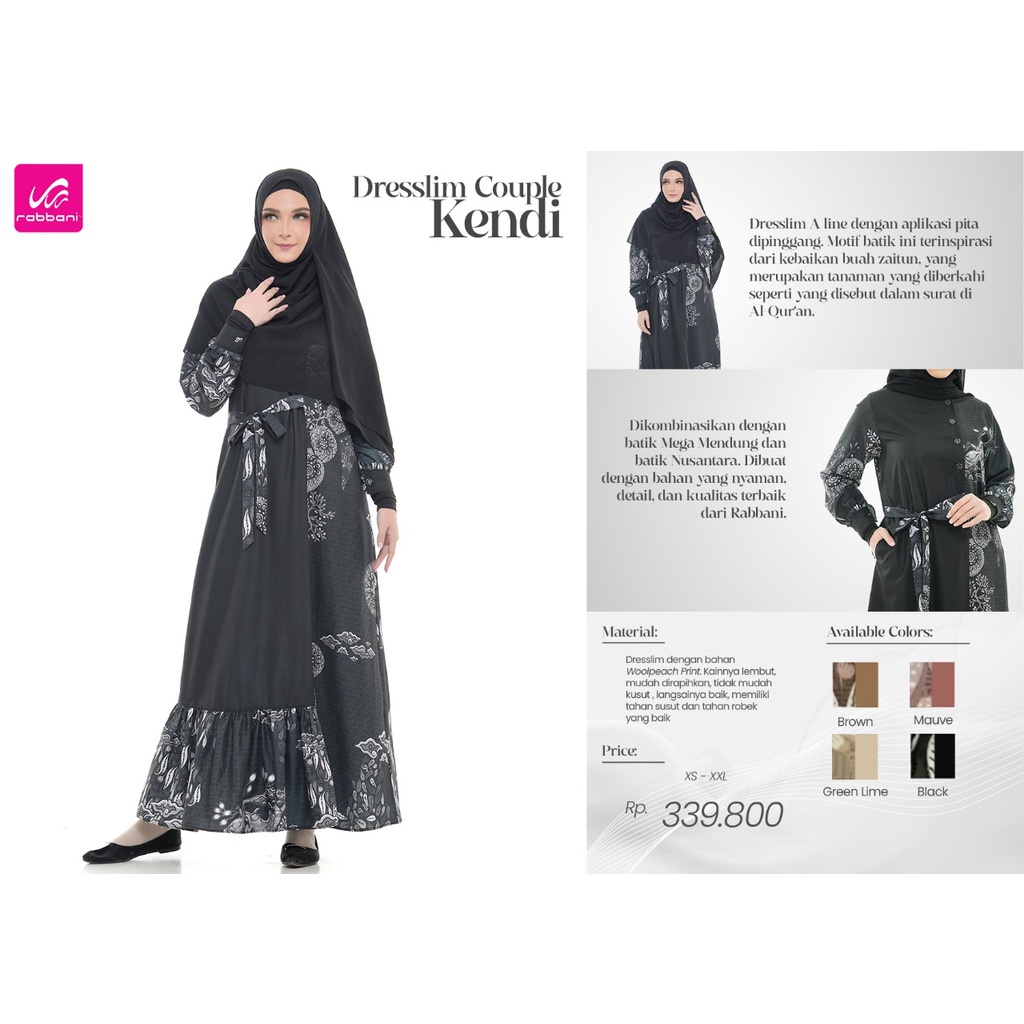 RTT Gamis Couple Dewasa Rabbani - Dresslim Couple Kendi