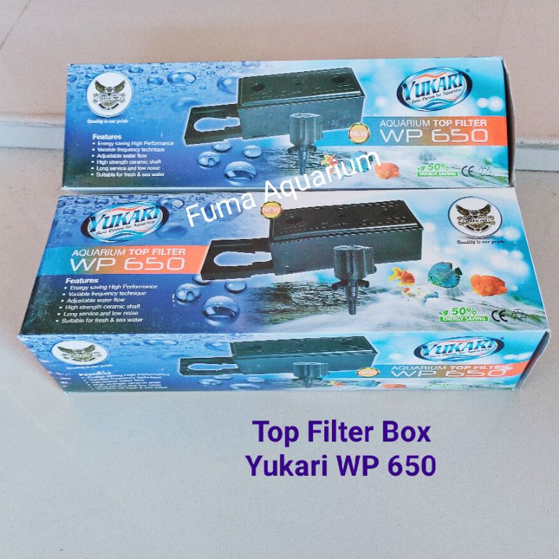 mesin pompa top Filter Box Komplit YUKARI WP 650 Filter Aquarium full set lengkap Aquascape Medium filter atas